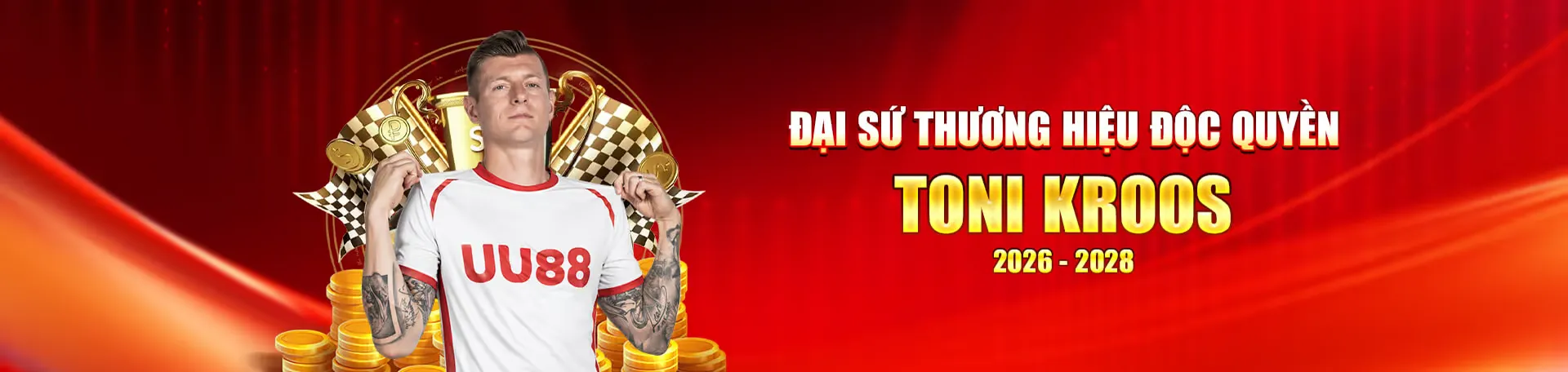 Banner UU88 đại sứ thương hiệu độc quyền Toni Kroos