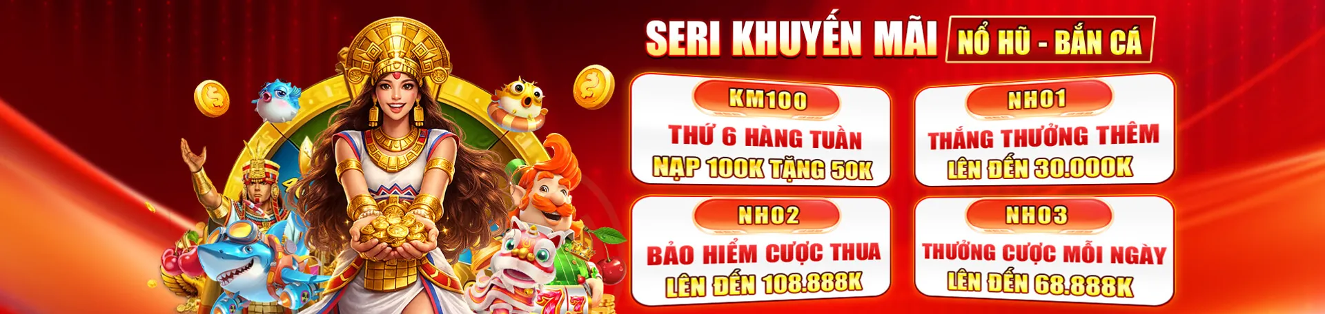 Banner UU88 seri khuyến mãi nổ hũ và bắn cá