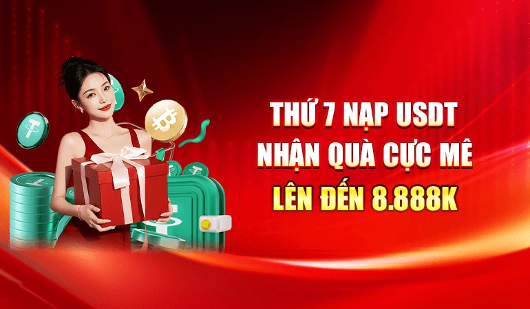 Banner khuyến mãi UU88 thứ 7 nạp USDT