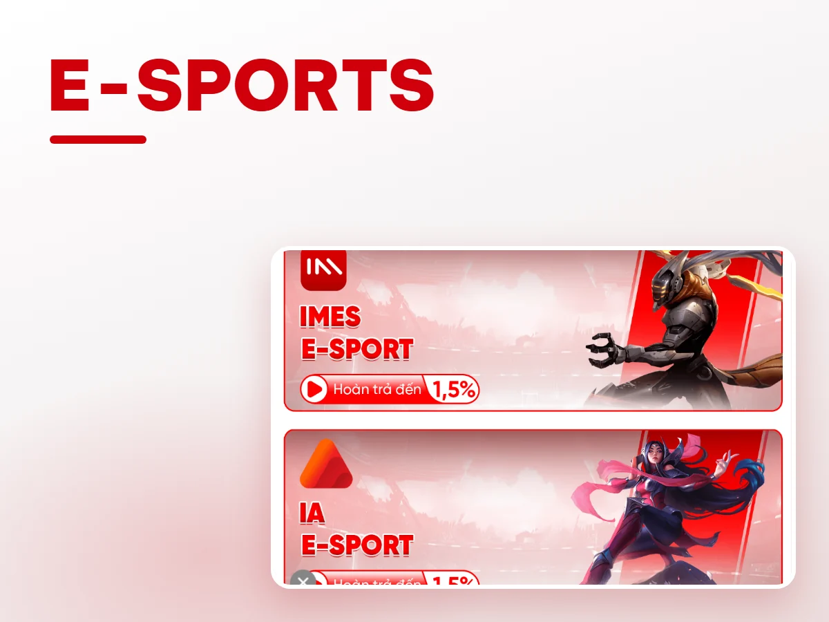 Sảnh E-sports UU88 với IMES và IA E-sport